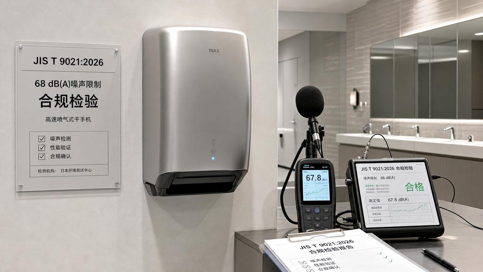 Japan Enforces JIS T 9021:2026 With 68 dB(A) Dryer Limit