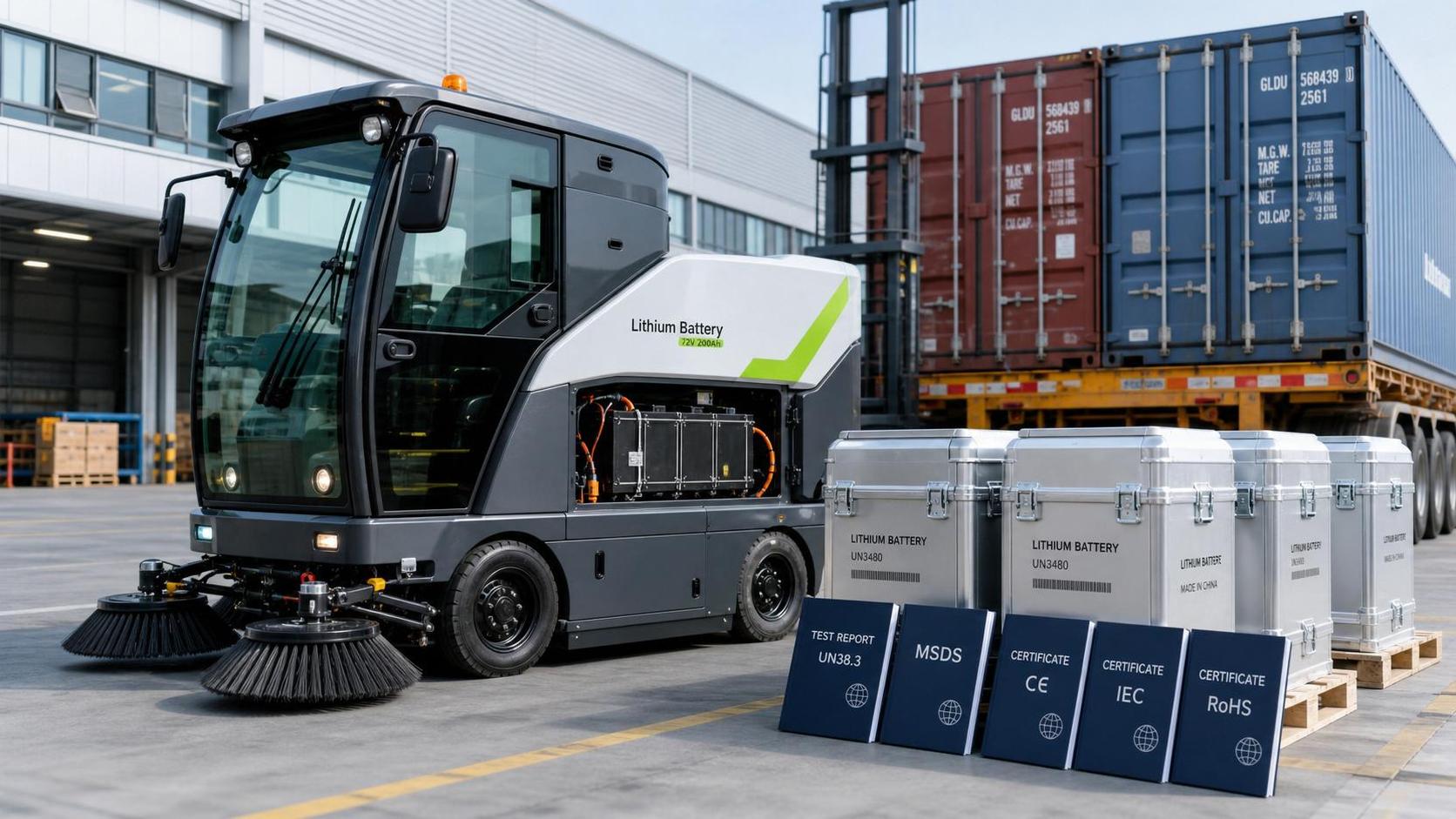 China Tightens EV Street Sweeper Battery Export Filing