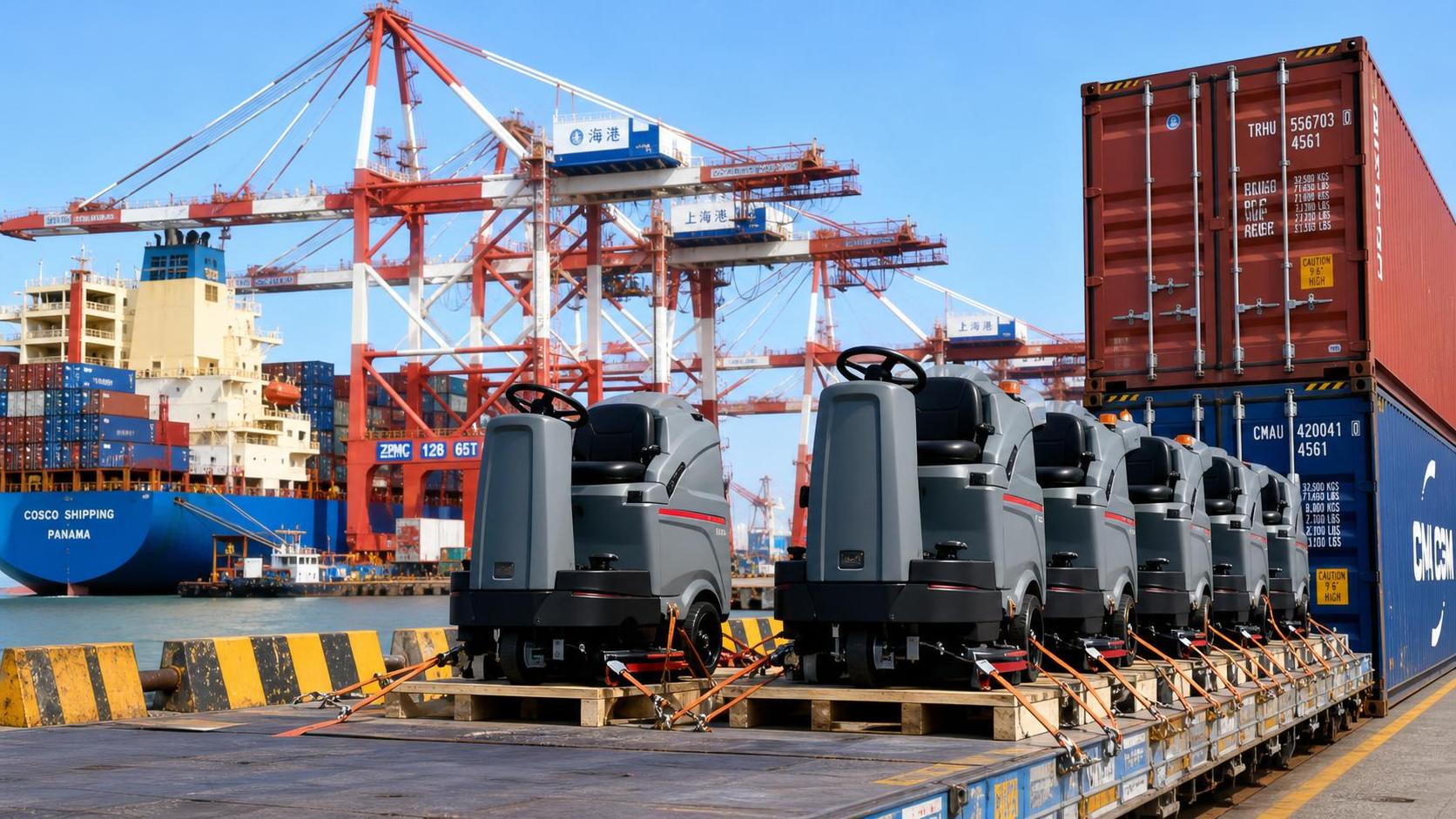 Port Congestion Tightens Export Capacity for Ride-on Floor Scrubbers