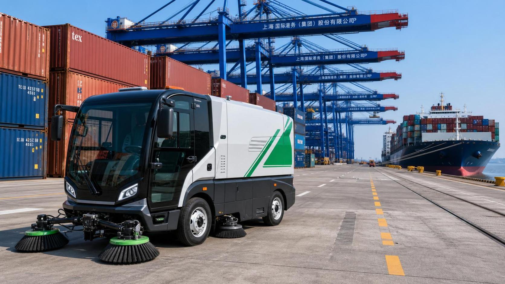 Shanghai Port Cuts EV Sweeper Export Checks to 36 Hours