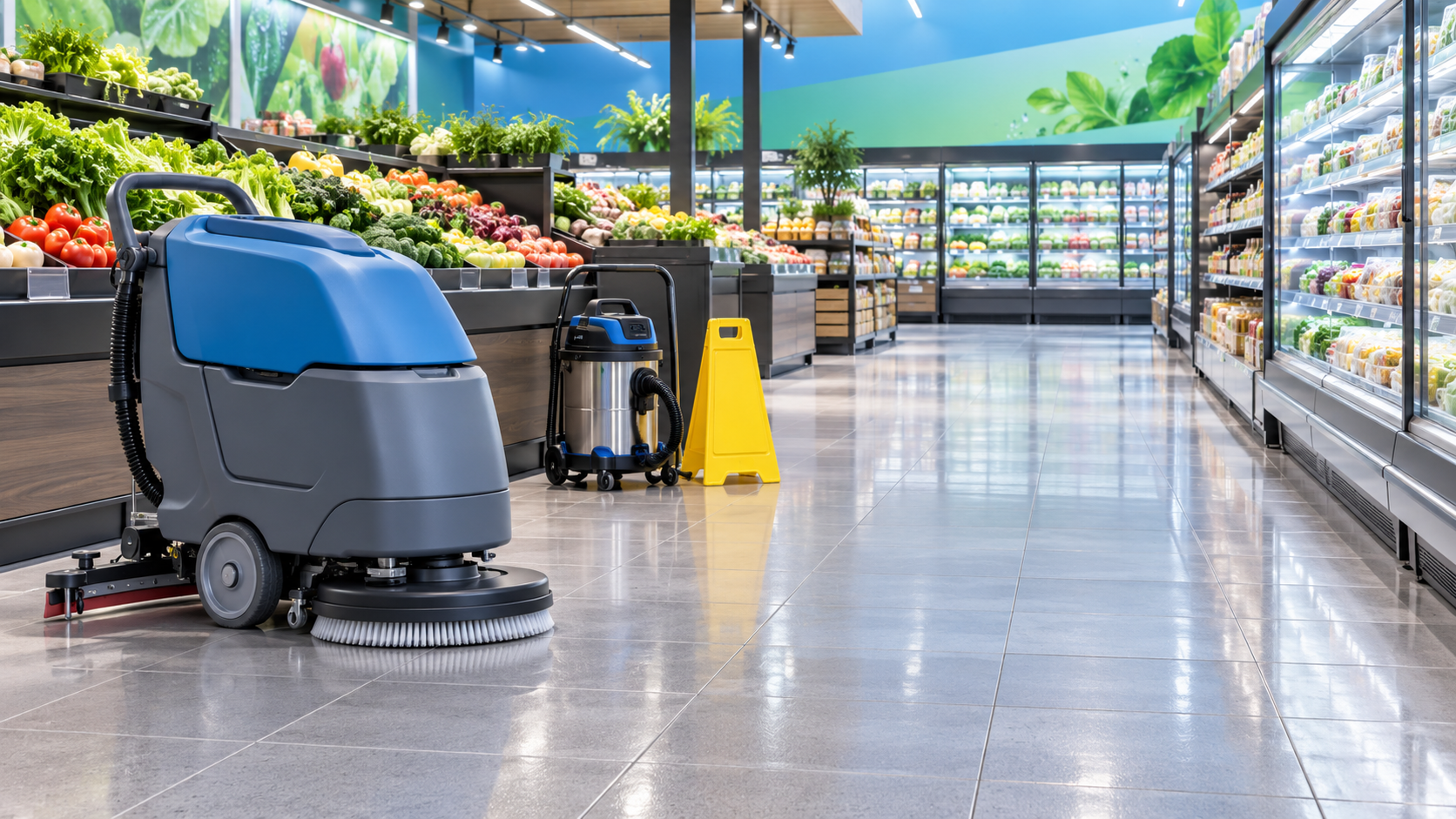 How Supermarkets Can Choose Cleaning Equipment for Floors, Spills, and Food-Safety Zones