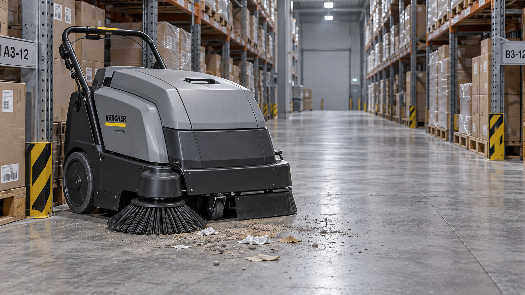 Industrial Sweepers for Warehouses: Choosing for Narrow Aisles and Fine Dust