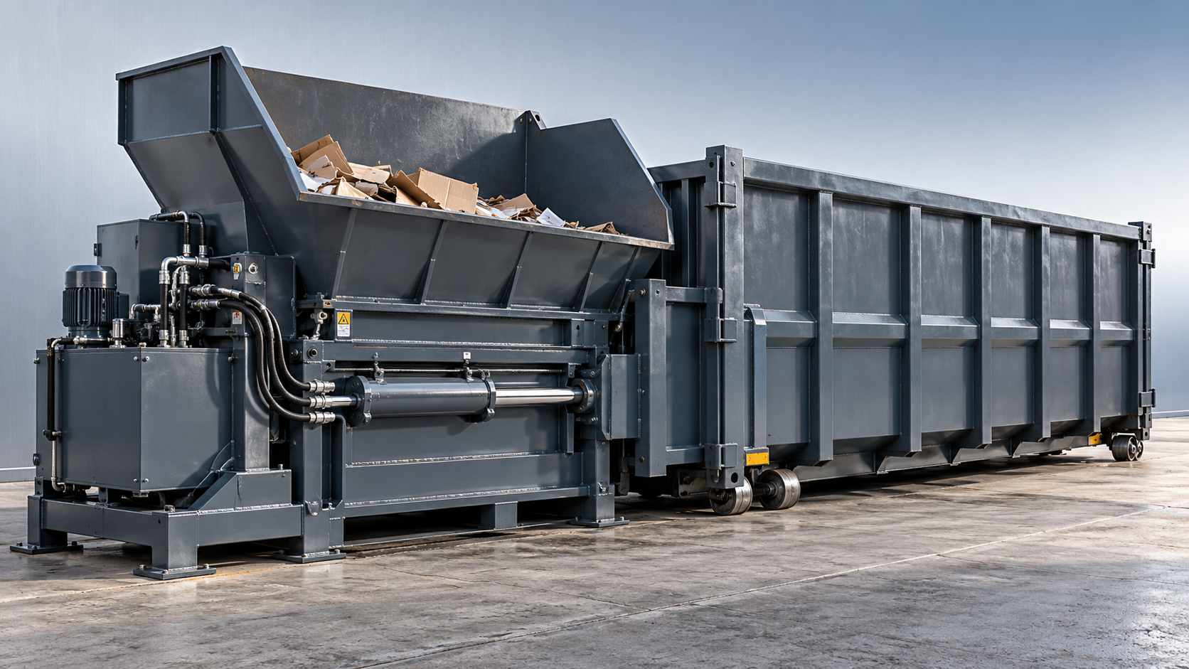 How to Size Hydraulic Compactors for Roll-Off Waste Transfer Containers