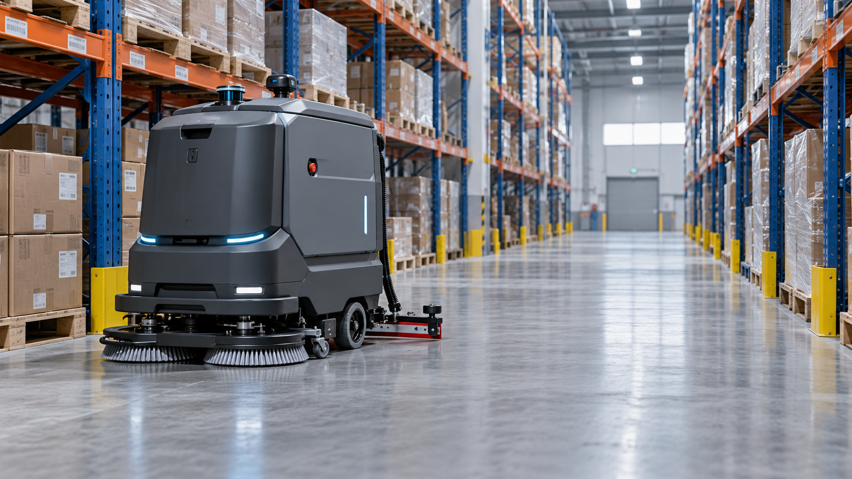 Choosing Ride-On Warehouse Floor Scrubbers for Aisle Width and Floor Area