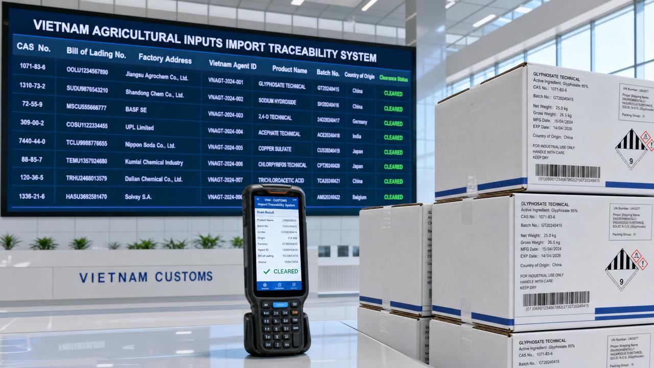 Vietnam Launches Pesticide Technicals Import Traceability System