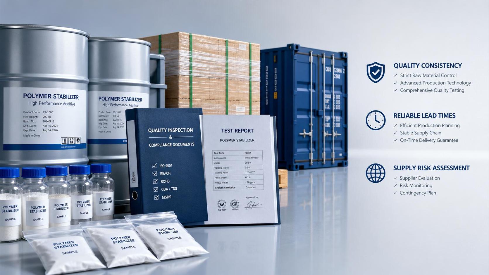 Polymer Stabilizers Supplier Checklist: How to Compare Quality, Lead Time, and Risk