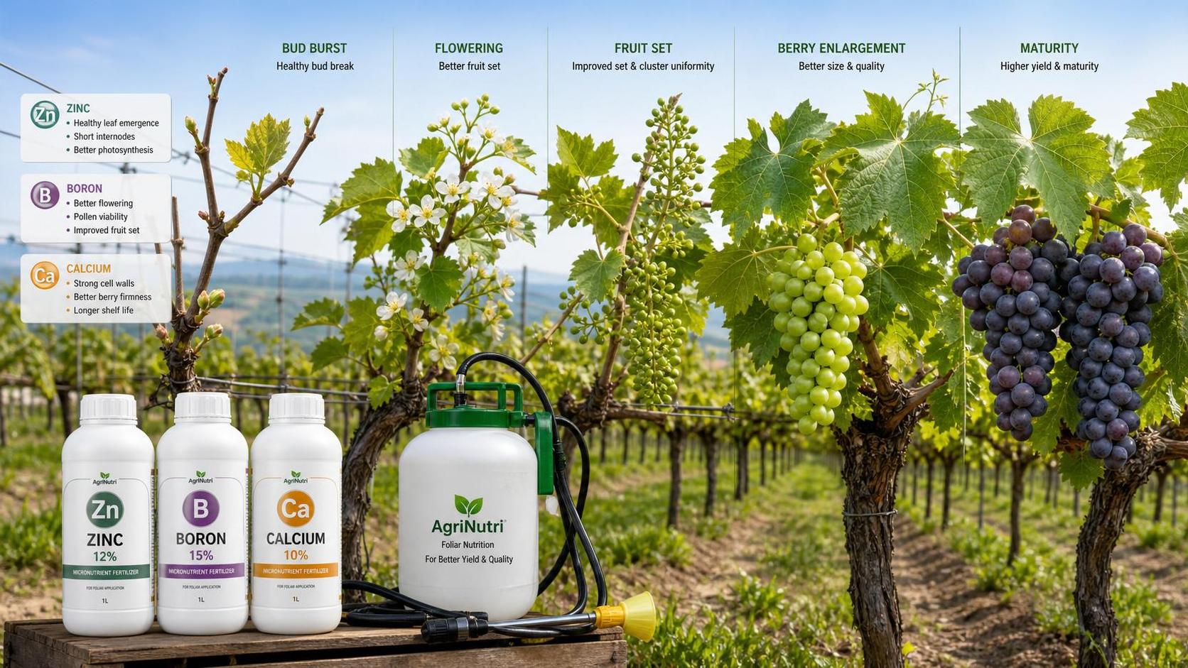 Micronutrient Fertilizers for Fruits: How to Match Zn, B, and Ca to Crop Stage
