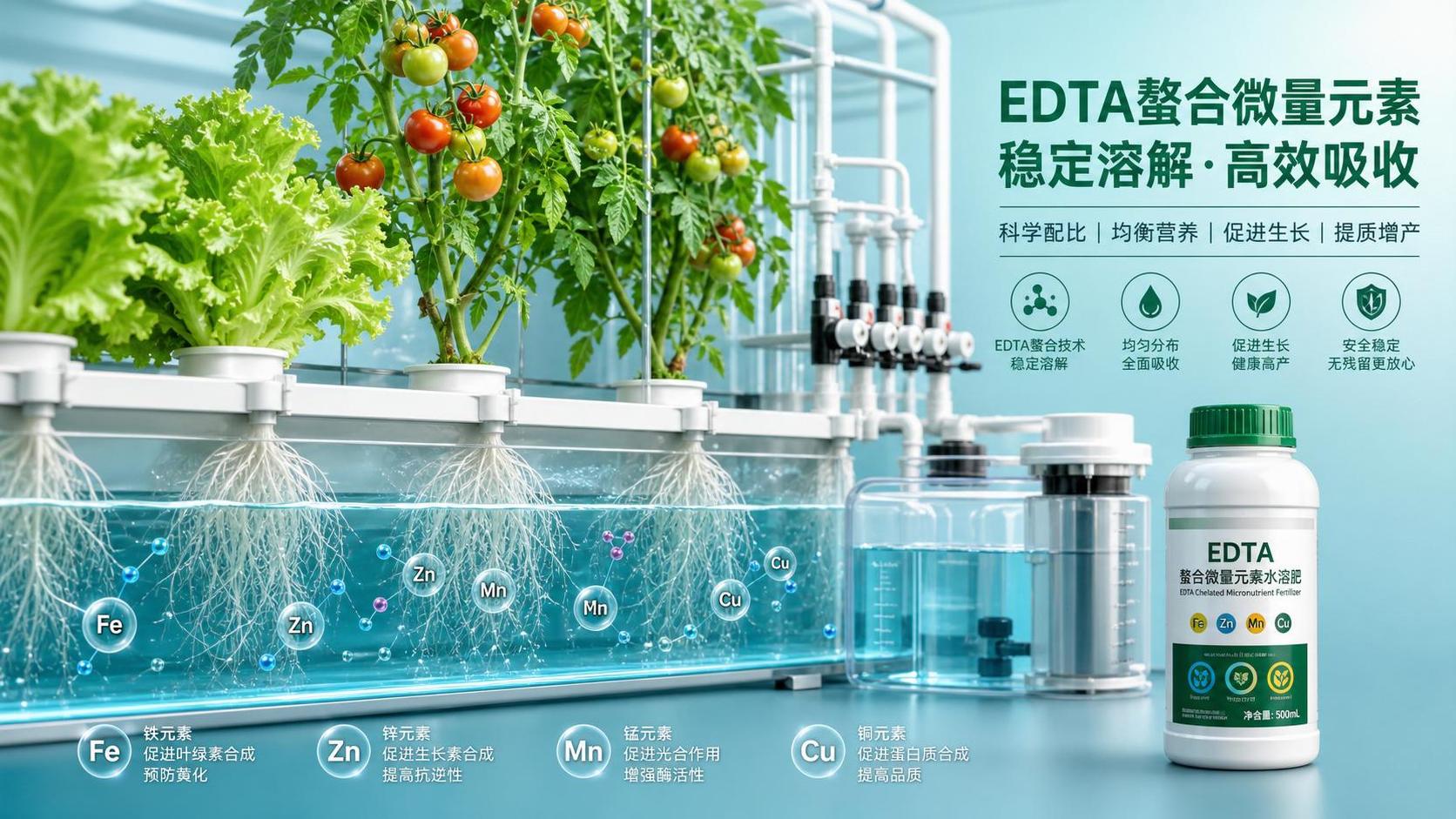EDTA Chelated Fertilizers for Hydroponics: When They Improve Uptake