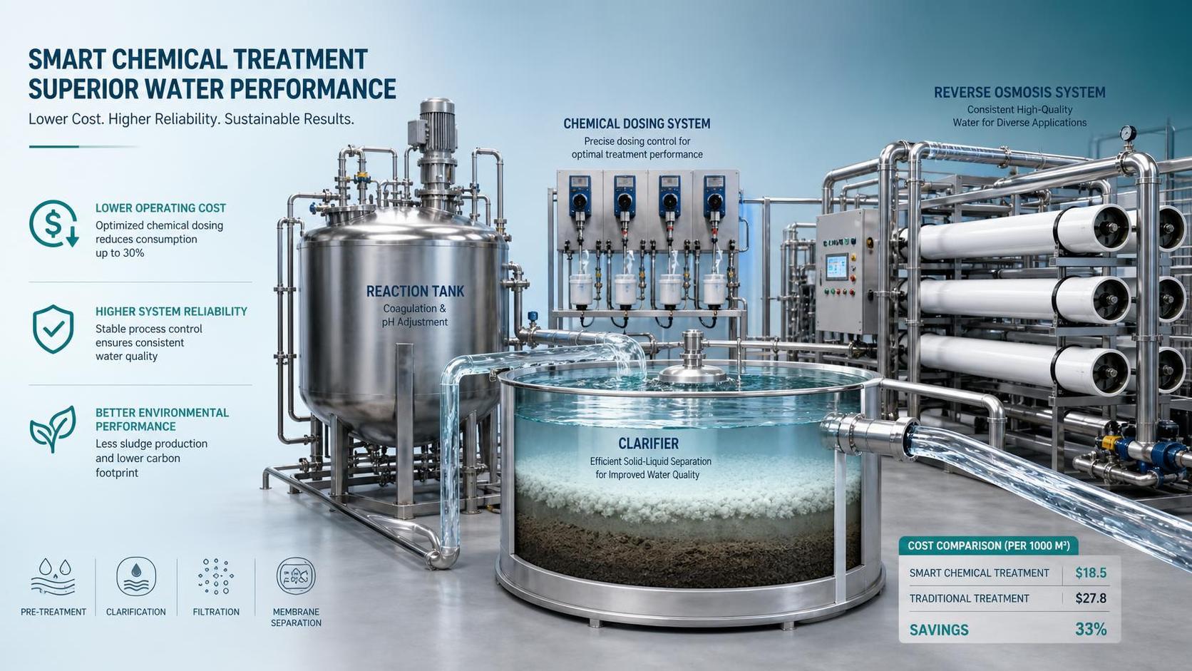 Advanced Chemical Technologies for Water Treatment: How to Compare Performance and Operating Cost