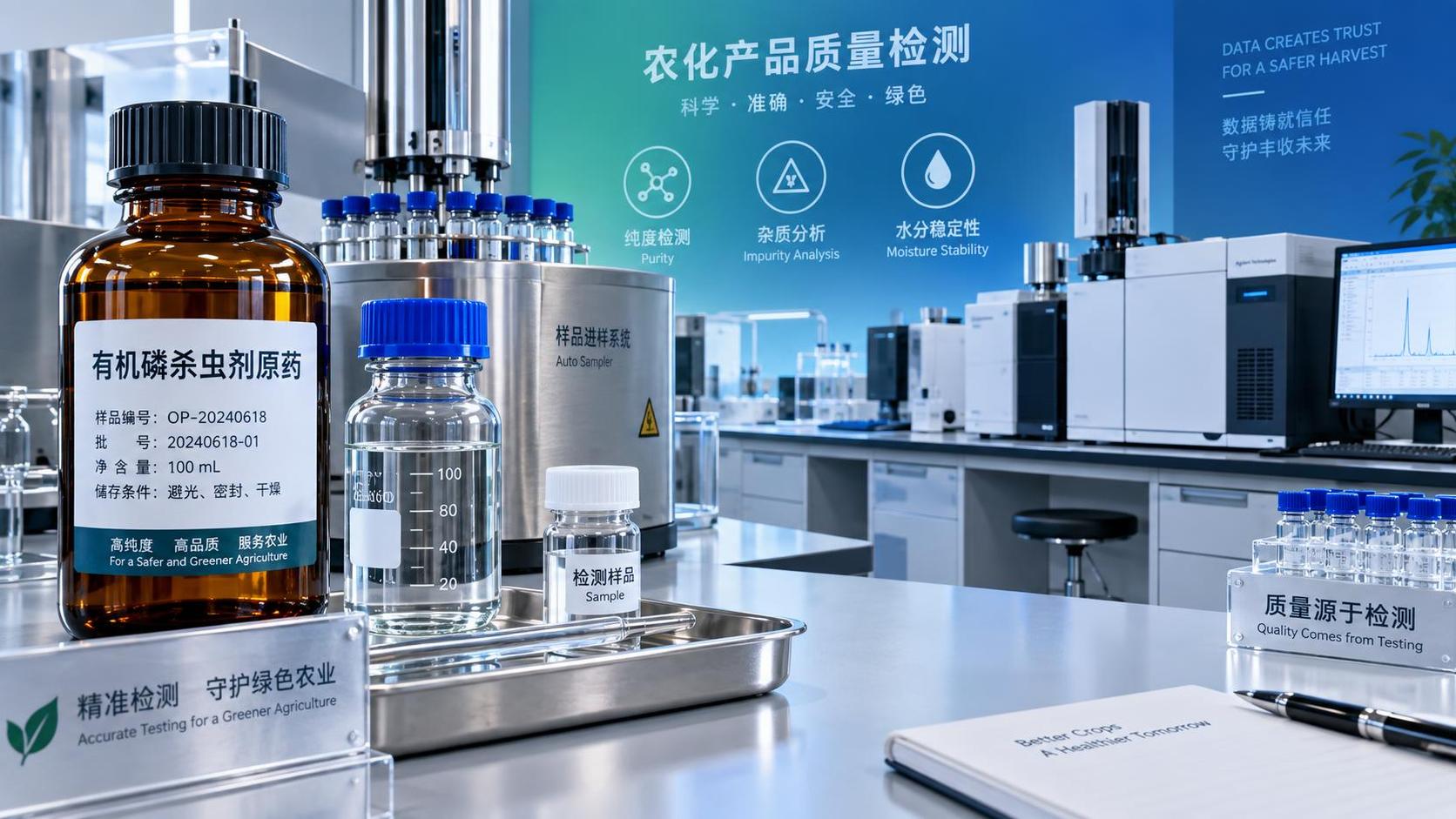 How to assess organophosphate insecticide technical purity before formulation