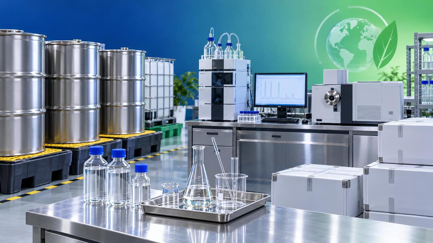 What does an absolute eco-compliance audit verify for chemical market entry?