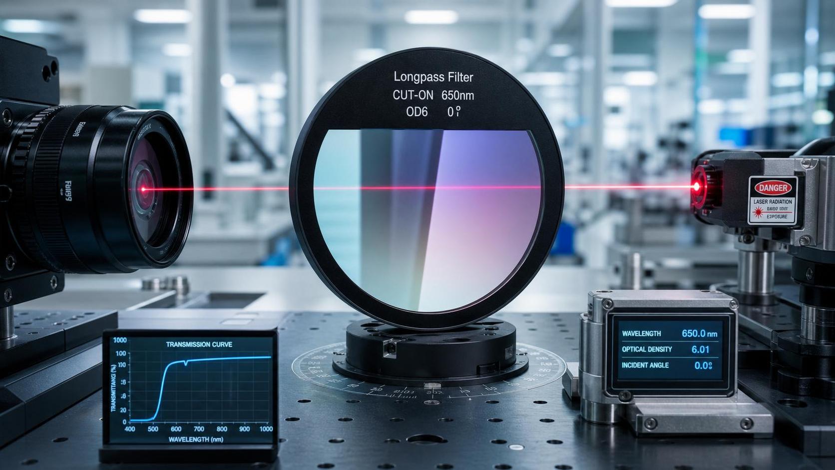 Longpass Optical Filters Explained: Cut-On Wavelength, OD, and Angle Sensitivity