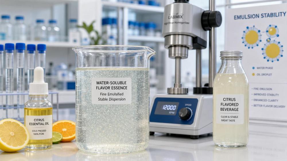 Lipophilic Compounds in Water-Soluble Flavors