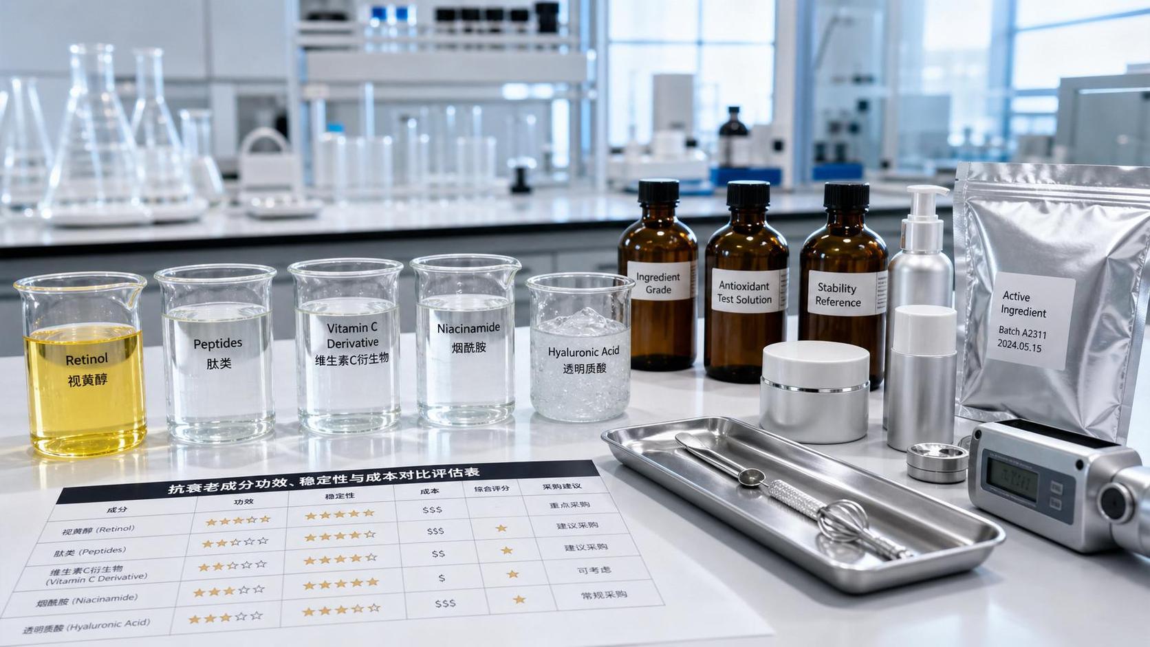 Anti-Aging Ingredients: How to Compare Efficacy, Stability, and Cost in 2026