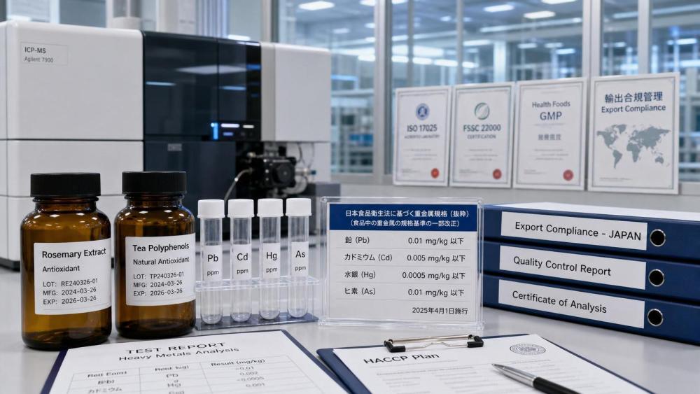 Japan Tightens Heavy Metal Limits for Natural Antioxidants