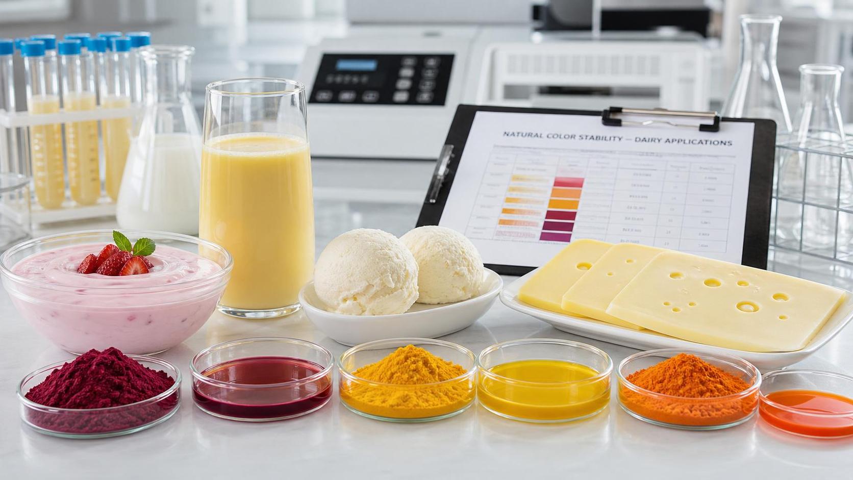 Natural Food Pigments for Dairy: Stability and Shade Selection