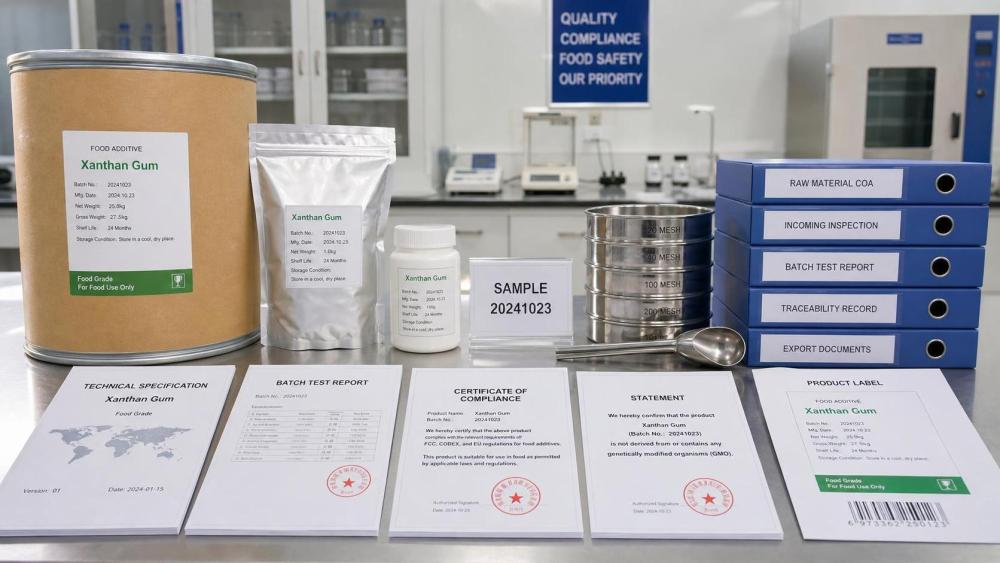 What documents are needed to prove food additive compliance