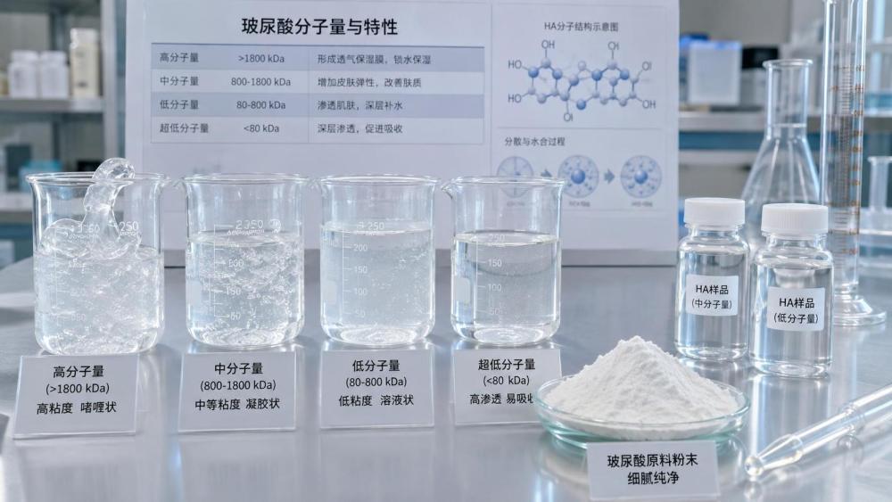 What does hyaluronic acid serum grade mean for cosmetic formulators?