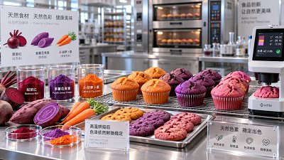 How natural food pigments for bakery hold color during baking
