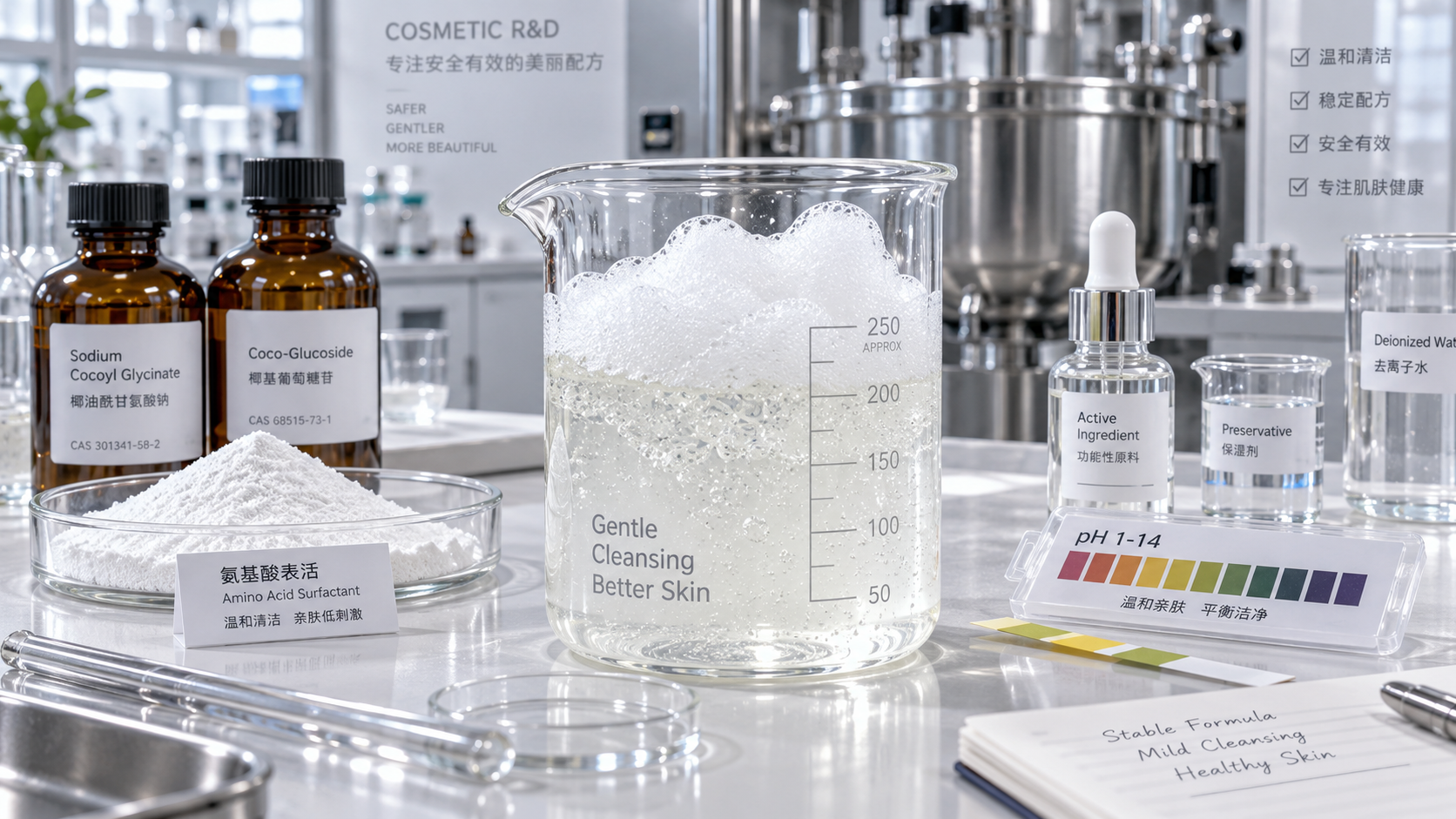 When does amino acid surfactant powder improve cleanser mildness?