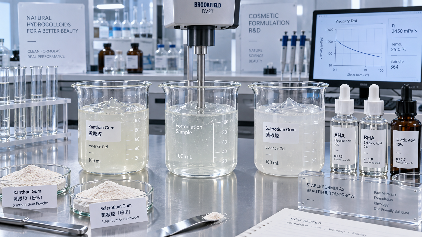 Which Natural Hydrocolloid Works Best in Acidic Cosmetic Formulas?