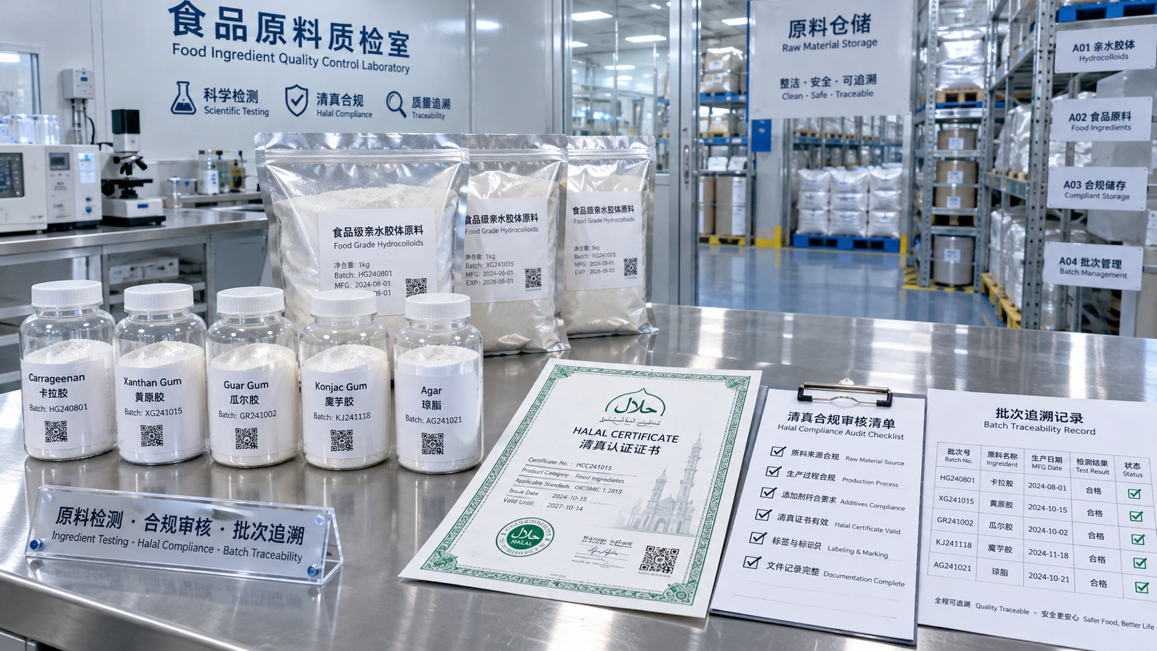 Verifying halal status of hydrocolloid ingredients in the Middle East
