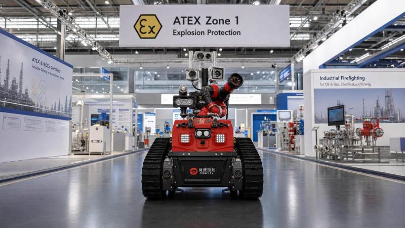 Chinese Explosion-Proof Fire Robots Debut at INTERSCHUTZ 2026