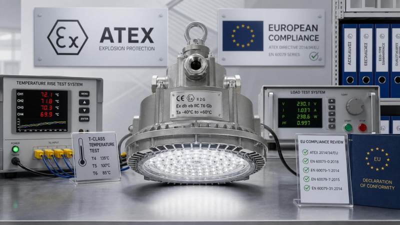 EN 60079-0:2026 ATEX Rule Hits Ex-Proof Light T-Class Tests