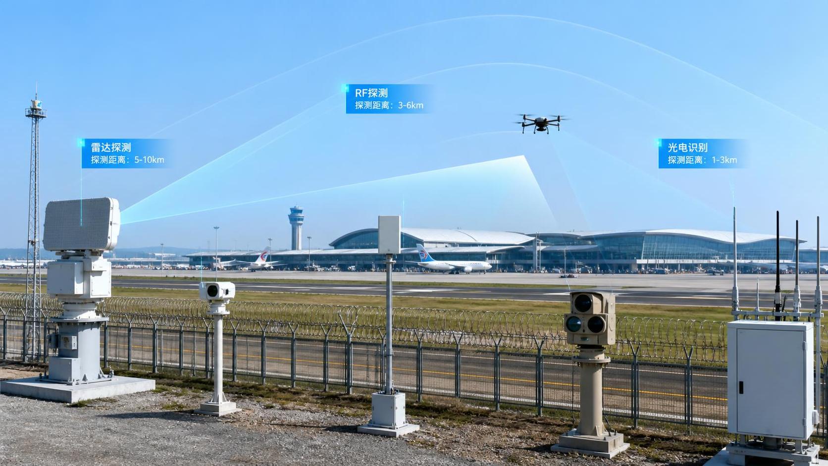 How to Evaluate Airport Counter-Drone Defense for Detection Range and False Alarms