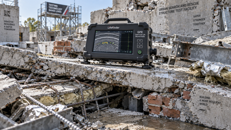 How to assess portable life detection radar performance in rubble