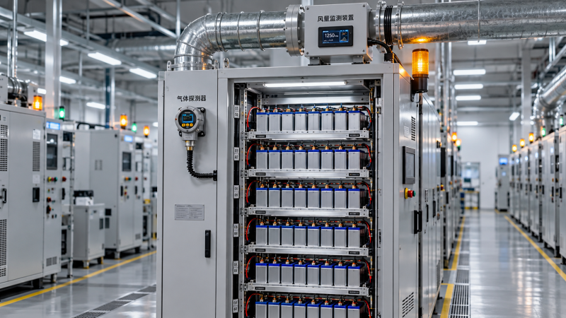 When should explosion prevention systems for battery plants trigger alarms?