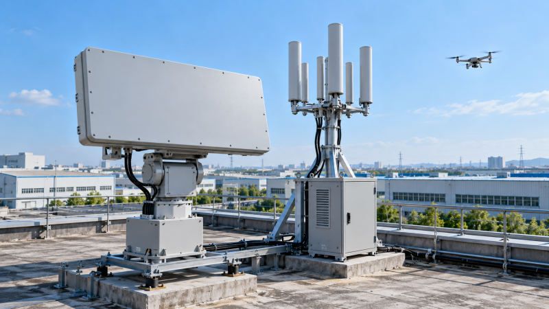 What is the difference between counter-drone radar and RF jammers?