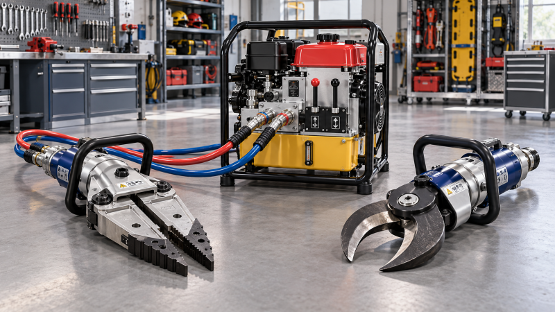 Which pumps work with 700 bar hydraulic spreaders and cutters?