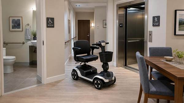When does a compact omnidirectional scooter work better indoors?