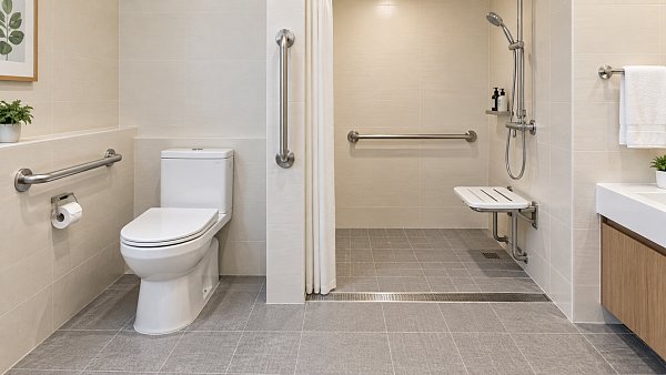 Where to install grab bars for safer bathroom access for seniors