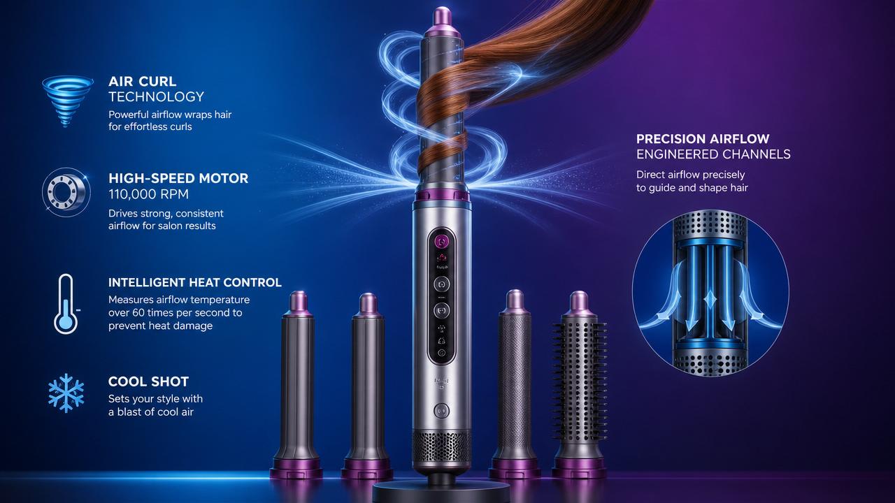 How Air-Wrap Styler Design Affects Curl Hold