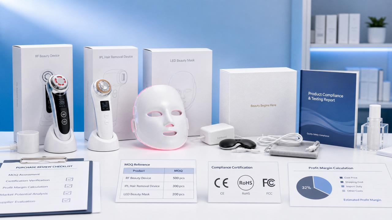 Aesthetic Beauty Devices Wholesale: MOQ, Compliance, and Margin Checks Before You Buy