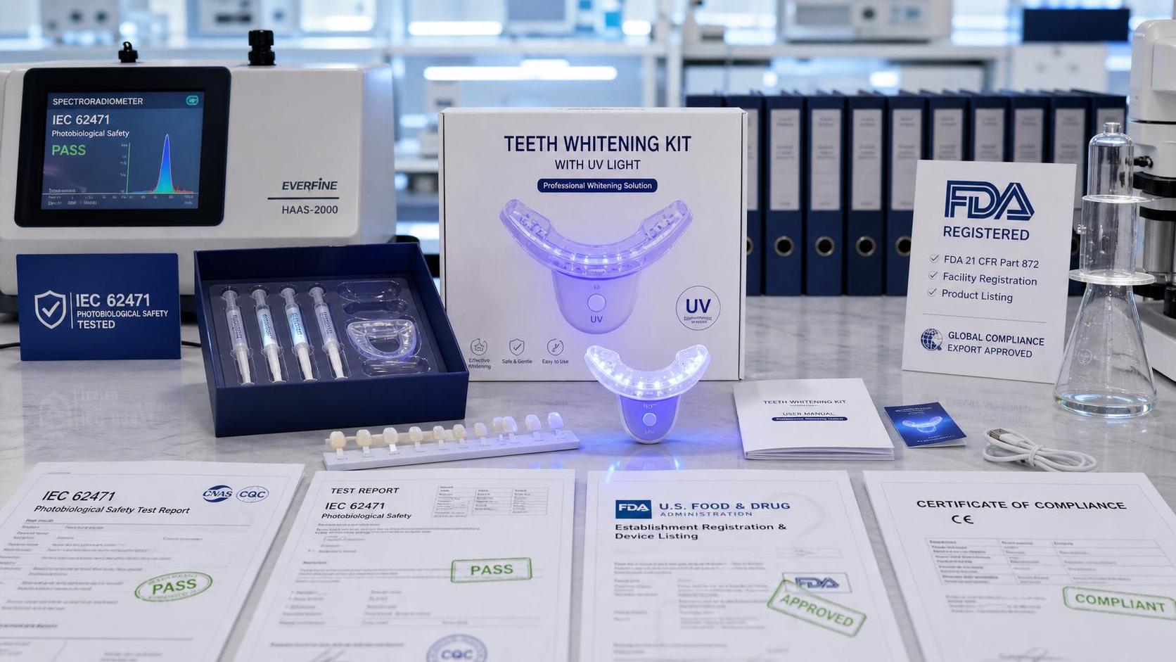 FDA Requires IEC 62471 Reports for UV Whitening Kits