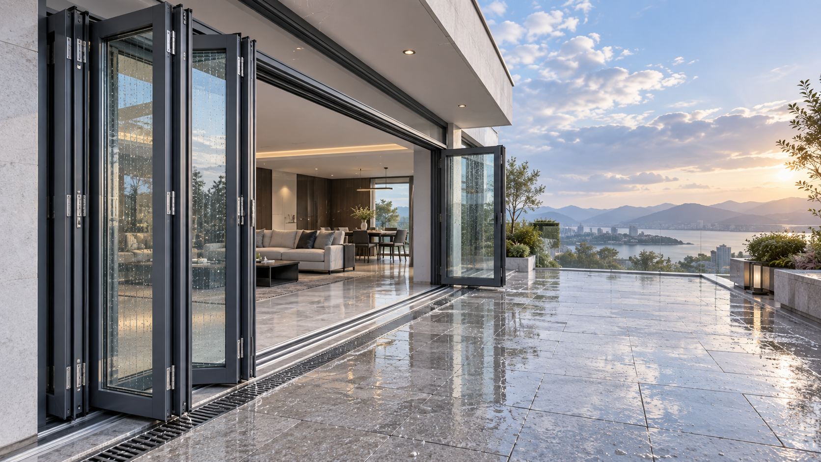 Planning Folding Glass Doors for Patio Openings: Span, Drainage, and Wind Load