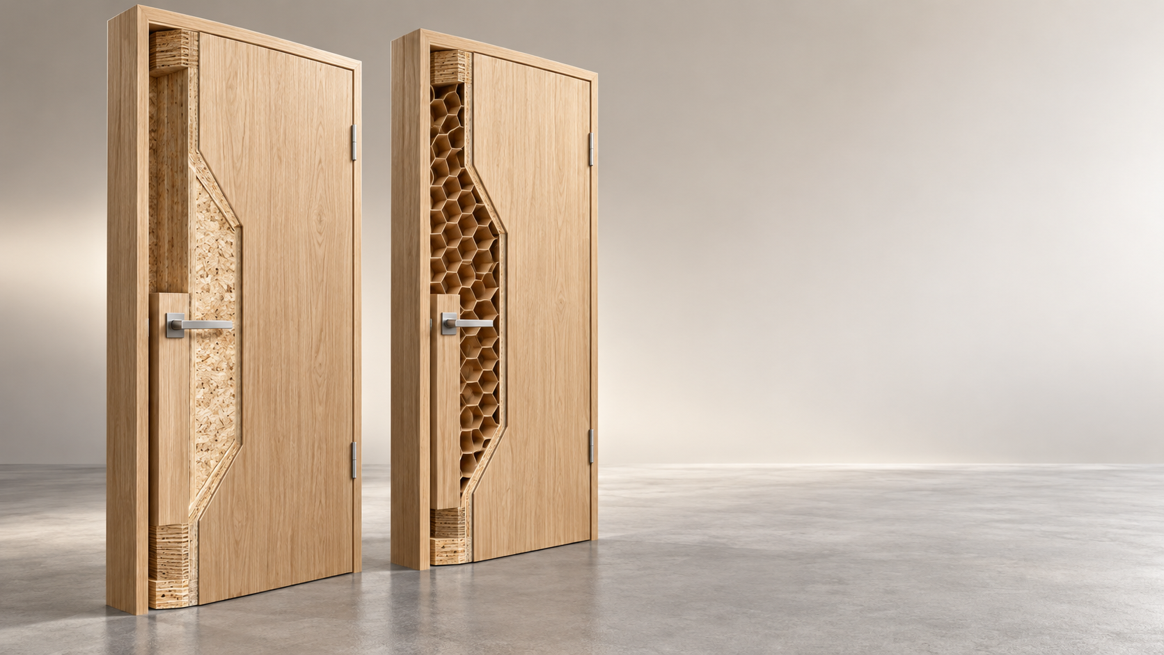 Solid-core vs hollow-core interior wooden doors for bedrooms