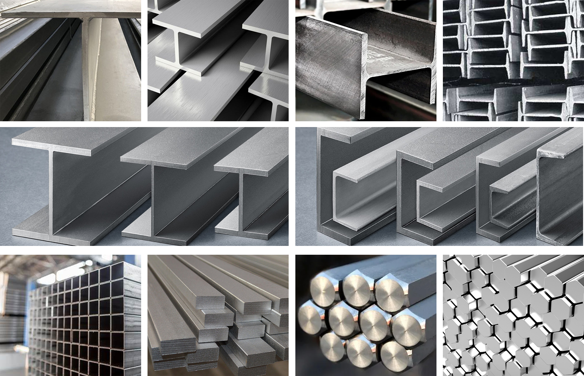 Stainless steel profiles.jpg 201 Stainless Steel I-Beam