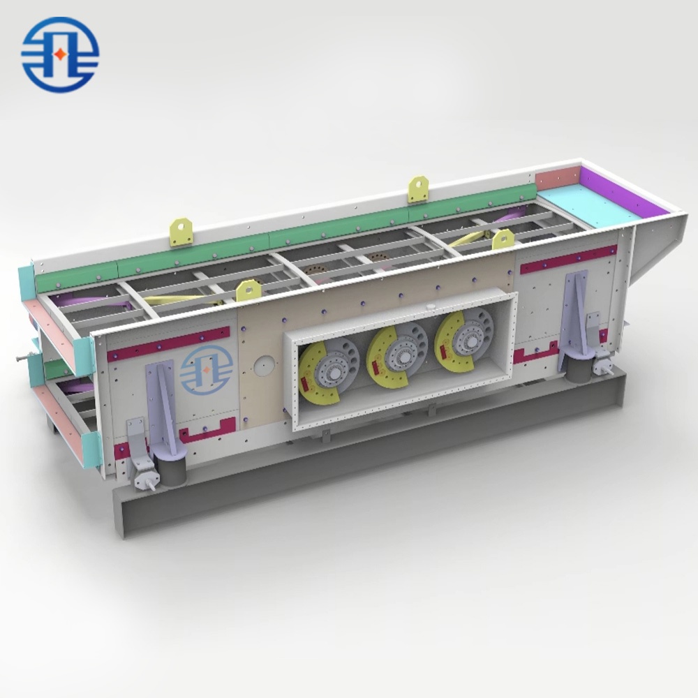 Behind mobile crushing units place energy-saving horizontal aggregate vibrating screen sorting machine-(1)
