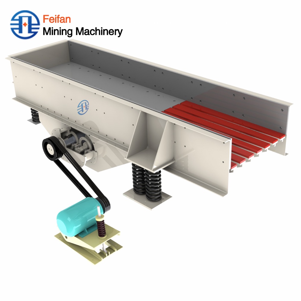FEIFAN Dust Proof GZD-1200 Electric Vibrating Feeder With Stepless Speed Regulation For Feldspar Ore And Mine Waste Handling Electric Vibrating Feeder