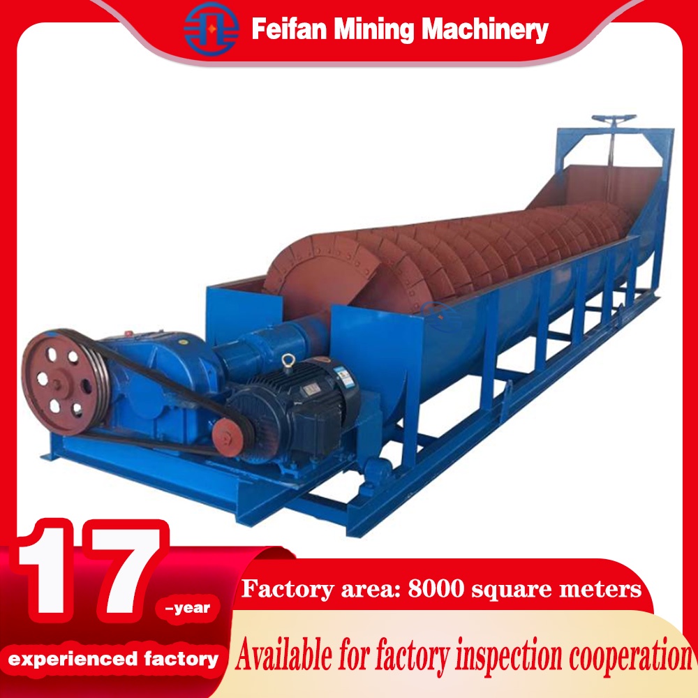 OEM Single Spiral Sand Washer for Silica Sand Dewatering with Low Moisture Discharge and Easy Maintenance Machine