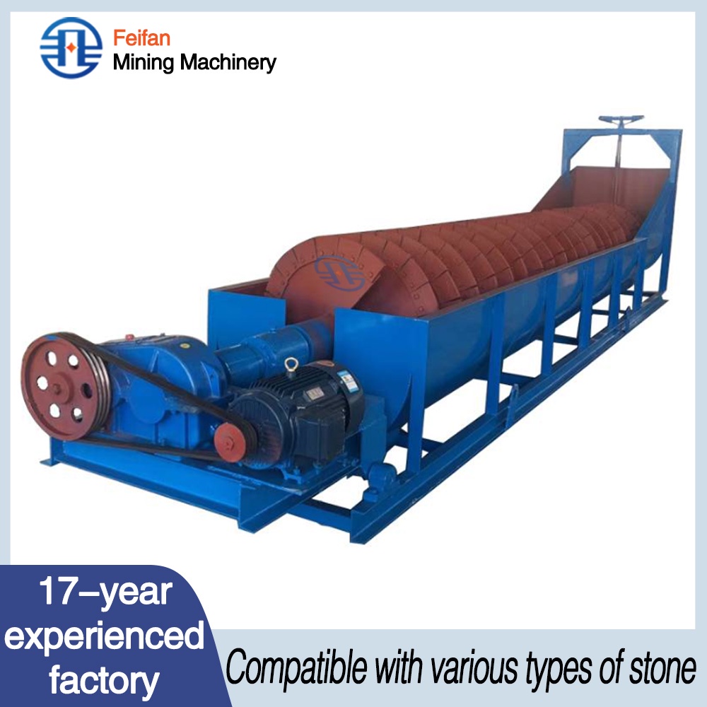 OEM Spiral Sand Washer for River Sand and Pebble Washing with Spray System and Low Water Consumption Machine