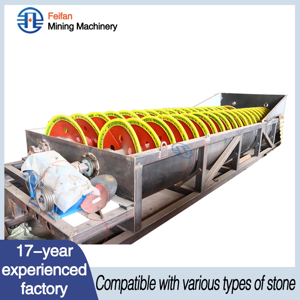 OEM Heavy Duty Spiral Sand Washer for Feldspar Mineral Washing with Low Wear Blades and Oil Lubrication Machine