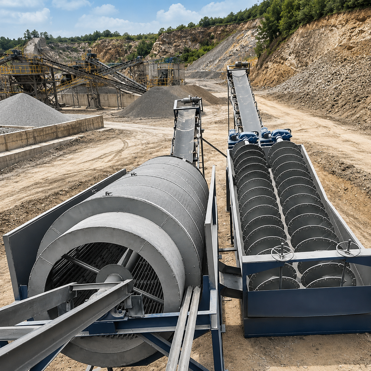 FEIFAN 2FG15 High Capacity Mine Tailings Washing Equipment with Double Spiral Structure and Long Service Life Spiral Sand Washer