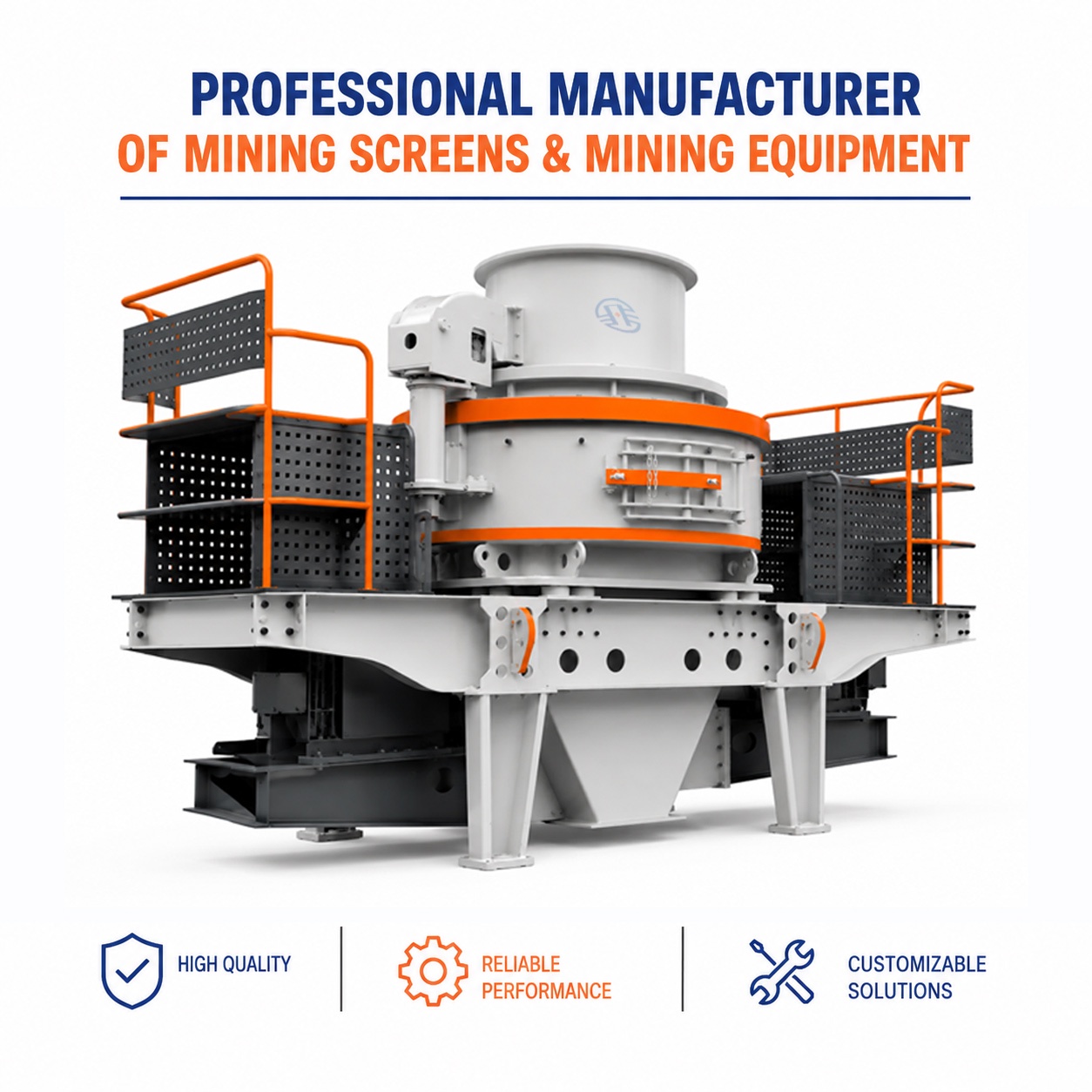 FEIFAN Dual Working Chamber Design VSI-8000 With Cemented Carbide Tips And 1200-2000rpm Speed For Large Tonnage Sand Production VSI Crusher