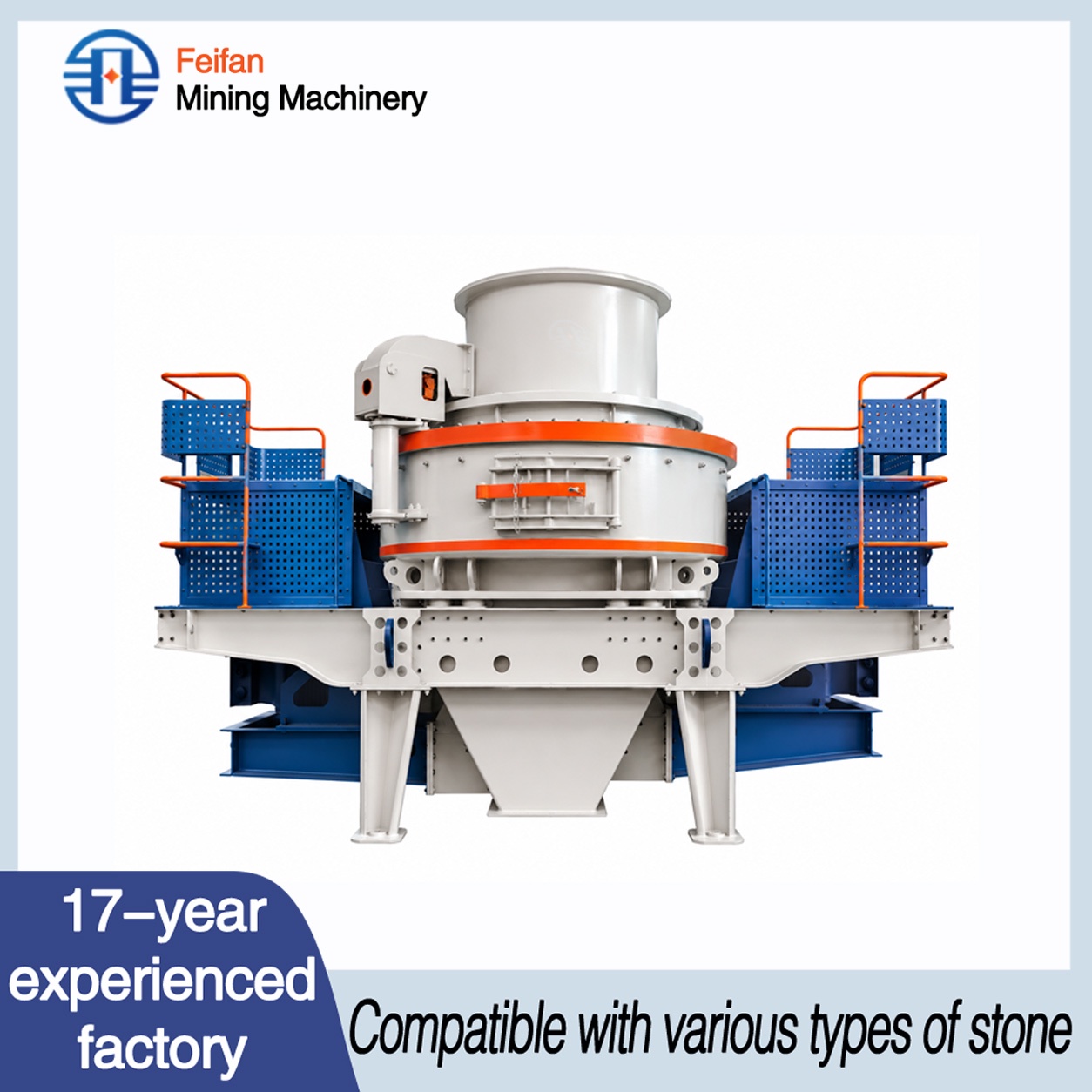 FEIFAN 1200-2000rpm Rotor Speed VSI-7000 With Cemented Carbide Tips And ISO9001 For High Purity Quartz Sand And Manufactured Sand VSI Crusher