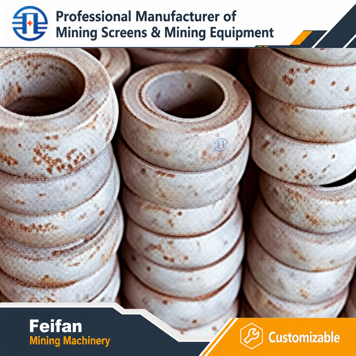 FEIFAN OEM Crusher Spare Parts Rotor Assembly Main Shaft Bearing Housing For Jaw Cone Impact Crusher Machine